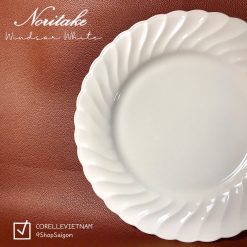 NORITAKE - Windsor White - 01 Dĩa Cạn Full Trắng Vân Trắng 26cm