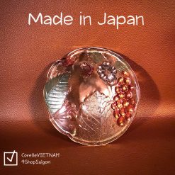 [Hàng Hiếm Japan 100% New] 01 Dĩa Thuỷ Tinh Thổi Màu - Hoa Nổi Đặc Sắc 15cm