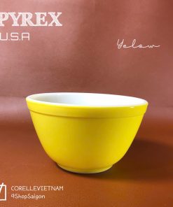 [Hiếm] PYREX USA - Yelow - 01 Thố Thuỷ Tinh Thượng Hạng Chịu Sốc Nhiệt Đút Lò Được 14.5cm
