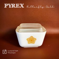 [Hiếm] PYREX USA - Butterfly Gold - 01 Chiếc Khuôn/ Khay mini Thuỷ Tinh Thượng Hạng