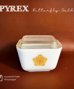 [Hiếm] PYREX USA - Butterfly Gold - 01 Chiếc Khuôn/ Khay mini Thuỷ Tinh Thượng Hạng