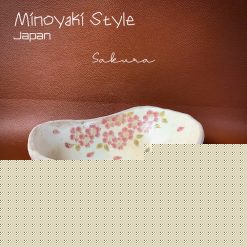 [Japan Limited 100%New] Minoyaki Style - 01 Chiếc Thố/ Tô/ Bát Có Chân Khắc Vẽ Hoa Anh Đào
