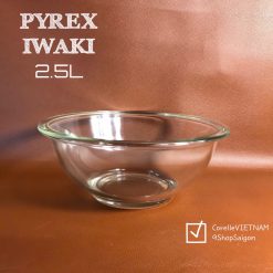 [PYREX - IWAKI] 01 Thố Thuỷ Tinh Dày Chịu Sốc Nhiệt Cao Cấp Size Đại 2.5lit