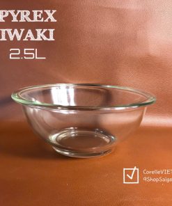 [PYREX - IWAKI] 01 Thố Thuỷ Tinh Dày Chịu Sốc Nhiệt Cao Cấp Size Đại 2.5lit