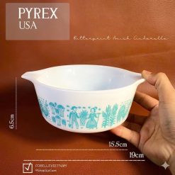 [Hiếm] PYREX USA - Butterprint Amish Cinderella - 01 Nồi Thuỷ Tinh Thượng Hạng Chịu Sốc Nhiệt