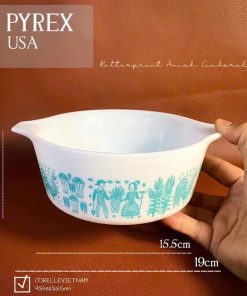 [Hiếm] PYREX USA - Butterprint Amish Cinderella - 01 Nồi Thuỷ Tinh Thượng Hạng Chịu Sốc Nhiệt