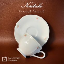 NORITAKE 100%New - Forest Jewel - 01 Set Trà Bằng Sứ Xương Vân Nổi Hoa Nhí