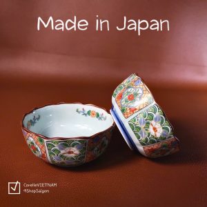 [Hàng Hiếm Japan 100% New] 1 Chén Chấm/ Chén Chè Ngũ Sắc Lục Bảo 9.3cm