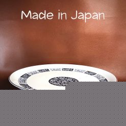 [Hàng Hiếm Japan 100%New] Mâm Bồng Sứ Men Rạn Cổ Toyotoki Họa Tiết Misono Xanh Coban Vintage