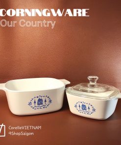 CorningWare - Bộ Nồi Thuỷ Tinh Vuông Our Country 2.0Lit