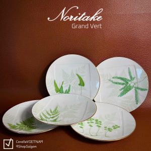 NORITAKE 100%New - Grand Vert - Full 05 Chiếc Dĩa Cạn Linh Hồn Của Lá