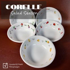 Corelle USA - Salad Season - Combo 05 Chiếc Tô Chủ Đề Điểm Tâm 532ml (5 mẫu khác nhau)