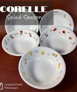 Corelle USA - Salad Season - Combo 05 Chiếc Tô Chủ Đề Điểm Tâm 532ml (5 mẫu khác nhau)