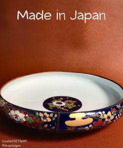 [Hàng Hiếm Japan Limited] 01 Chiếc Ang Trà/ Dĩa Ngũ Sắc Xanh Coban Vẽ Tay Quý Tộc 19.5cm