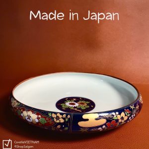 [Hàng Hiếm Japan Limited] 01 Chiếc Ang Trà/ Dĩa Ngũ Sắc Xanh Coban Vẽ Tay Quý Tộc 19.5cm