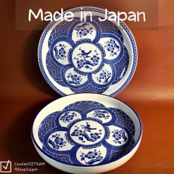 [Hàng Hiếm Japan 100% New] 01 Chiếc Khay Trà/ Dầm Trà Gốm Sứ Vẽ Ngũ Sắc 30.5cm - Mai Gieo Én Lượn