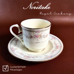 N0RITAKE 100%New - Royal Crokery - 01 Set Trà Chiều Phong Cách Hoàng Gia Bằng Sứ Xương