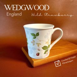[Hàng Hiệu England] WEDGWOOD - Wild Strawberry - 01 Chiếc Ly/Cốc Cao Cấp Vẽ Dâu Rửng