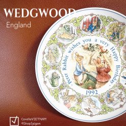 [Hàng Hiệu WEDGWOOD New] - Peter Rabbit - 1 Chiếc Đĩa Thỏ Nổi Tiếng Trang Trí - Birthday 1992
