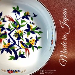 [Hàng Hiếm Japan New] 01 Chiếc Ang Trà/ Thố Ngũ Sắc Vẽ Tay Viền Đa Phúc Đa Lôc 24.5cm